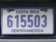 Nummerplaat Costa Rica
